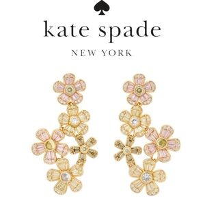 New Kate Spade Fleurette Linear Earrings
